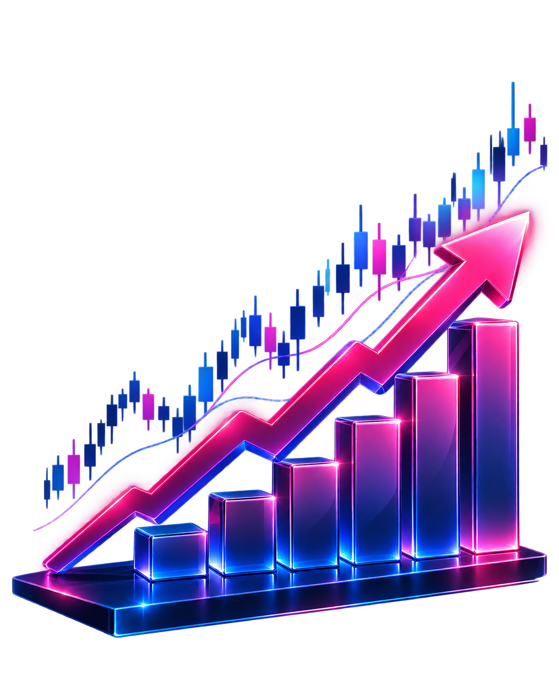 Stock market growth illustration